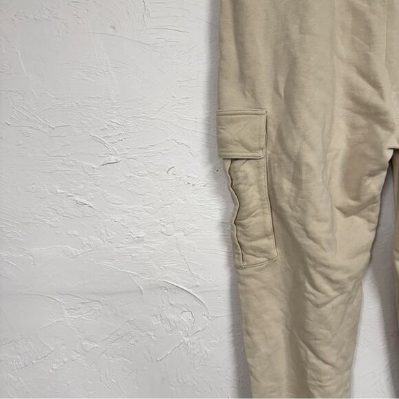 Jack & Jones Cream Cargo Jogger Sweatpants Mens M Classic Casual Cozy Athletic - Picture 9 of 16